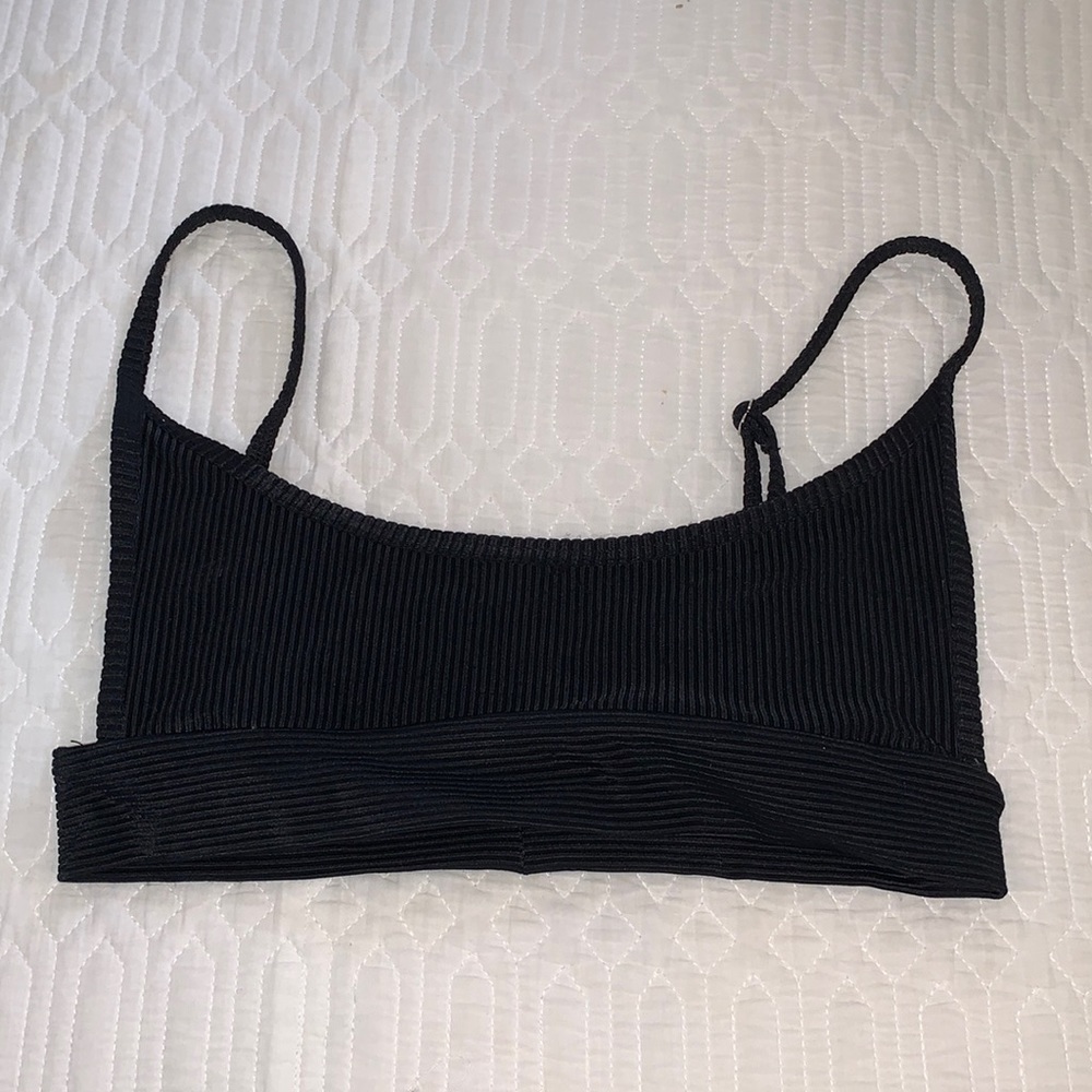 Frankie’s Swimwear Ribbed Navy Top